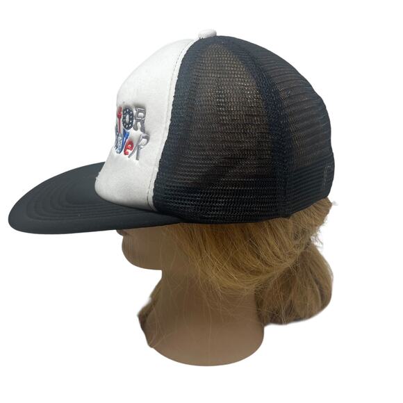 Bud Light #UpForWhatever Snapback Trucker Hat White Black Mesh Cap Beer Promo - Picture 10 of 14